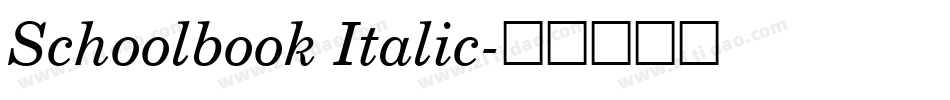 Schoolbook Italic字体转换